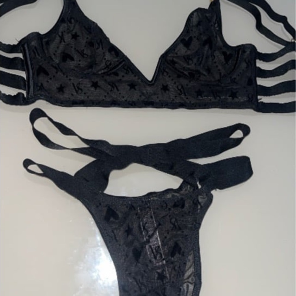 Victoria Secret Strappy Sheer Lingerie Set
